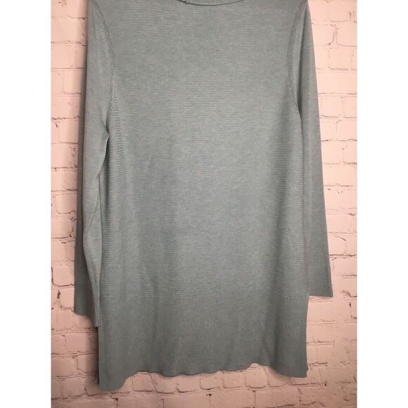 Blue Ribbed Knit tunic sweater - Picture 12 of 12